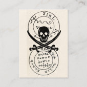 アンティークパイレーツトレジャーマップ、スカルと剣 名刺 (裏面)