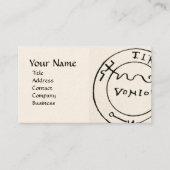 アンティークパイレーツトレジャーマップ、スカルと剣 名刺 (正面)