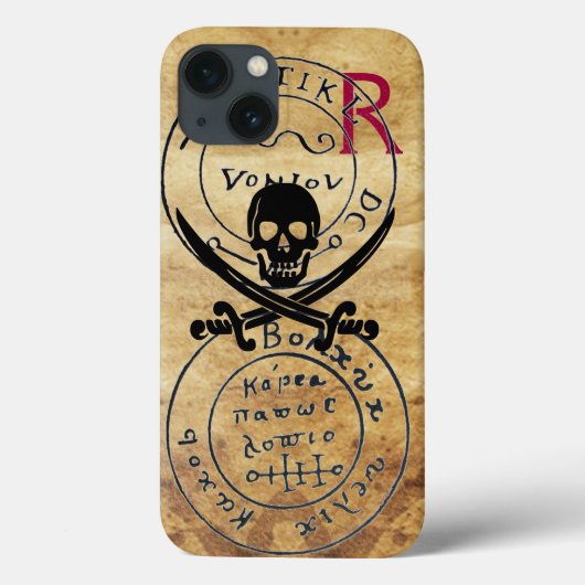 アンティークパイレーツトレジャーマップ、スカルと剣 Case-Mate iPhoneケース (裏面)
