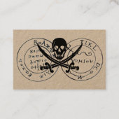 アンティークパイレーツトレジャーマップ、スカル&ソードクラフト 名刺 (裏面)