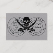 アンティークパイレーツトレジャーマップ、レッドワックスシールグレー 名刺 (裏面)