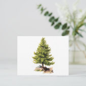 アンティークパインツリープリント ポストカード (スタンド正面)