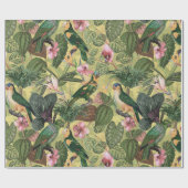 アンティークパカラフルロツトロピカルジャングルパターン ラッピングペーパー (フラット)