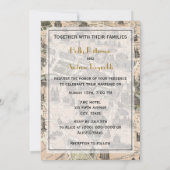 アンティークパリの地図DIY BG V 結婚's 招待状 (裏面)