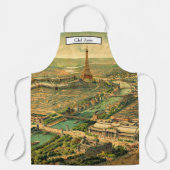 アンティークパリバードズアイビューマップ エプロン (正面)