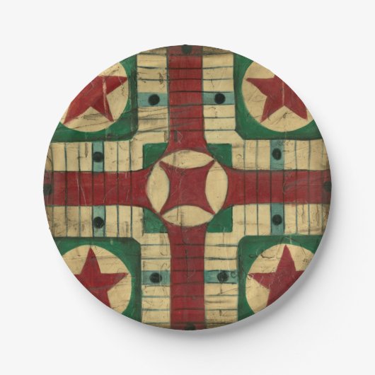 アンティークパルチェージゲームボードバイイーサンハーパー ペーパープレート (正面)