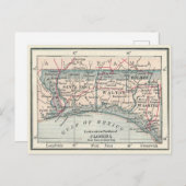 アンティークパンハンドル地域の地図 ポストカード (正面/裏面)