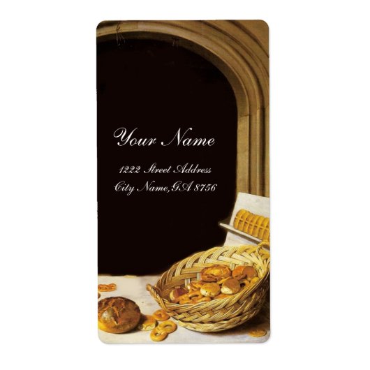 アンティークパンベーカリーパン店ワックスシールモノグラム ラベル (正面)