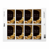 アンティークパンベーカリーパン店ワックスシールモノグラム ラベル (フルシート)