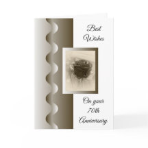 アンティークパーソナライズされたバラ70結婚周年記念