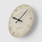 アンティークパーソナライズされたルックキッチンカントリーハウス ラウンド壁時計 (傾斜)