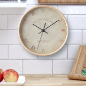 アンティークパーソナライズされたルックキッチンカントリーハウス ラウンド壁時計