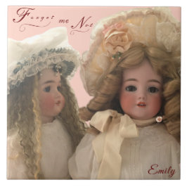 アンティークパーソナライズされた人形陶磁器タイル タイル