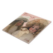 アンティークパーソナライズされた人形陶磁器タイル タイル (側面)