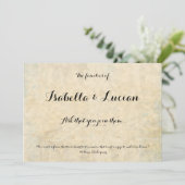 アンティークパーチメントプリント結婚式招待状 招待状 (スタンド正面)