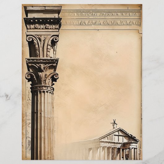 アンティークパーチメント クラシカルローマ建築 (正面)