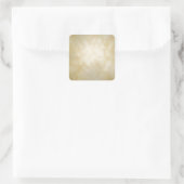 アンティークパーチメントVignetteテクスチャ背景 スクエアシール (バッグ)