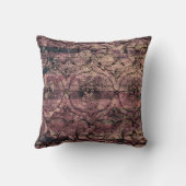 アンティークパープルウッド&ブラックフローラフィリグリー クッション (裏面)