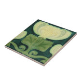 アンティークビクトリアンのような緑色の白い タイル (側面)