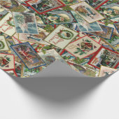 アンティークビクトリアンのクリスマスはがき ラッピングペーパー (角)