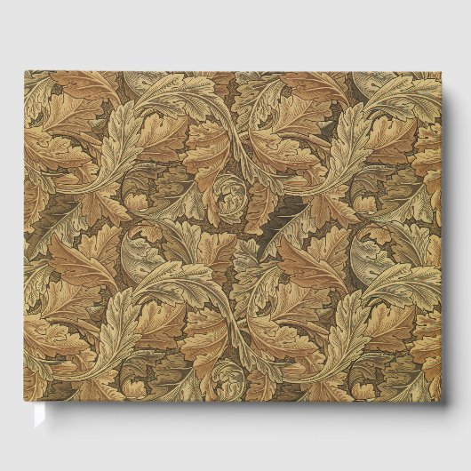 アンティークビクトリアンの暖かい紅葉日付の保存 ゲストブック (正面)