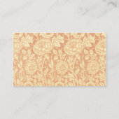 アンティークビクトリアンウィリアムモリスカーネーションバラ 名刺 (裏面)