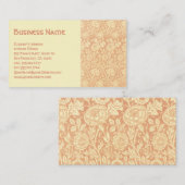 アンティークビクトリアンウィリアムモリスカーネーションバラ 名刺 (正面/裏面)