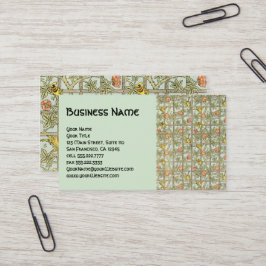 アンティークビクトリアンウィリアムモリスバラつる植物トレリス 名刺