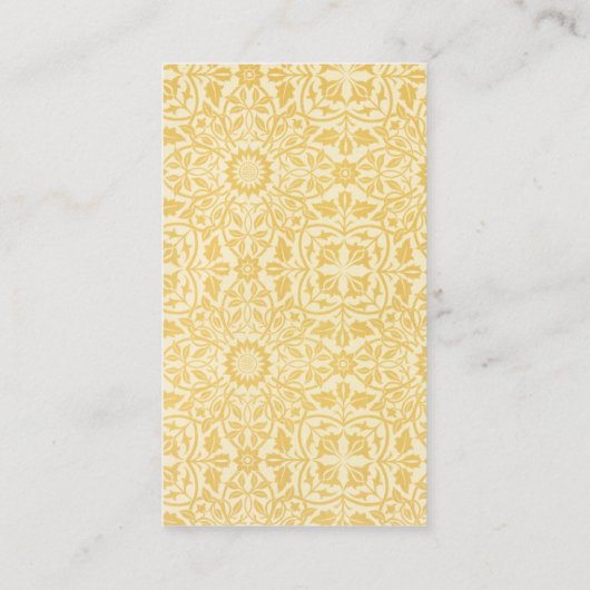 アンティークビクトリアンウィリアムモリス花フローラ 名刺 (裏面)