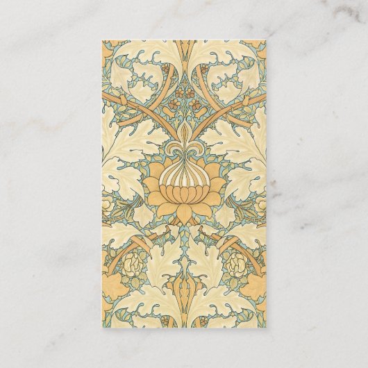 アンティークビクトリアンウィリアムモリス花フローラ 名刺 (裏面)