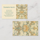 アンティークビクトリアンウィリアムモリス花フローラ 名刺 (正面/裏面)