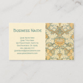 アンティークビクトリアンウィリアムモリス花フローラ 名刺