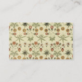 アンティークビクトリアンウィリアムモリス花フローラ 名刺 (裏面)