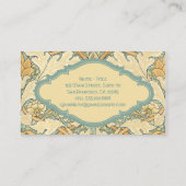 アンティークビクトリアンウィリアムモリス花フローラ 名刺 (裏面)