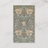 アンティークビクトリアンウィリアムモリス花フローラ 名刺 (裏面)