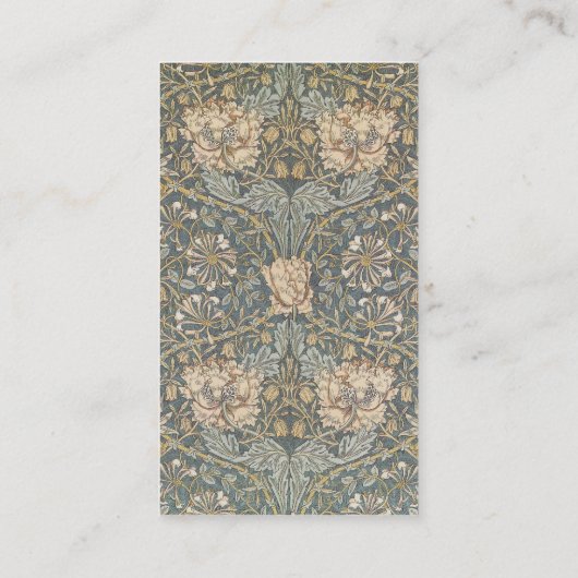 アンティークビクトリアンウィリアムモリス花フローラ 名刺 (裏面)