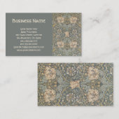 アンティークビクトリアンウィリアムモリス花フローラ 名刺 (正面/裏面)