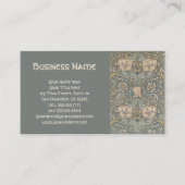 アンティークビクトリアンウィリアムモリス花フローラ 名刺 (正面)