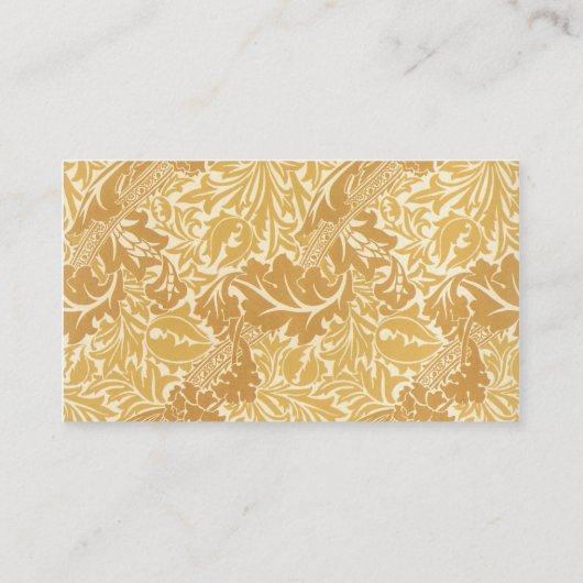 アンティークビクトリアンウィリアムモリス花フローラ 名刺 (裏面)