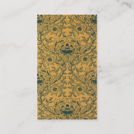 アンティークビクトリアンウィリアムモリス花柄 名刺 (裏面)