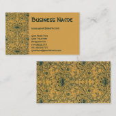 アンティークビクトリアンウィリアムモリス花柄 名刺 (正面/裏面)