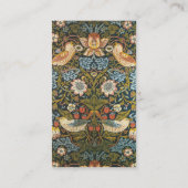 アンティークビクトリアンウィリアムモリス花鳥 名刺 (裏面)