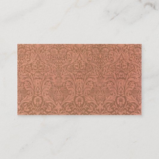 アンティークビクトリアンウィリアム・モリスフローラ・ダマスク 名刺 (裏面)