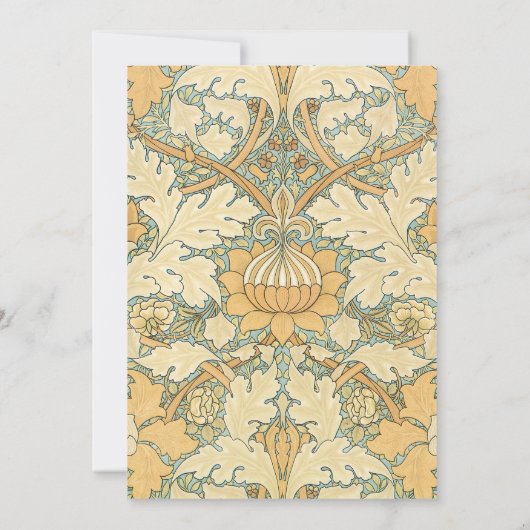 アンティークビクトリアンウィリアム・モリス・セント・ジェームズ・フローラ 招待状 (裏面)