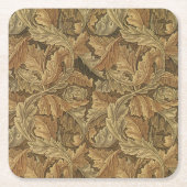 アンティークビクトリアンウォーム紅葉結婚ズ スクエアペーパーコースター (正面)