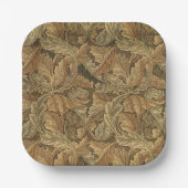 アンティークビクトリアンウォーム紅葉結婚ズ ペーパープレート (正面)