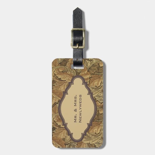 アンティークビクトリアンウォーム紅葉結婚ズ ラゲッジタグ (正面縦)