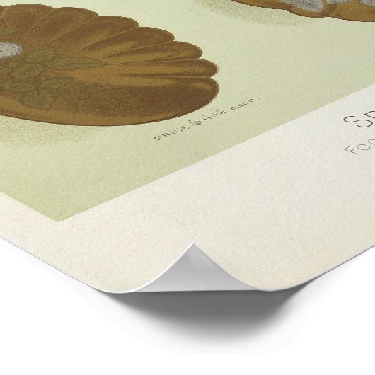 アンティークビクトリアンエラ1884シルバーウェアアート ポスター (角)