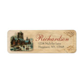 アンティークビクトリアンクリスマスイブチャーチサービス ラベル (正面)