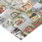 アンティークビクトリアンクリスマスエフェメラコラージュアート ショートテーブルランナー (コーナー)